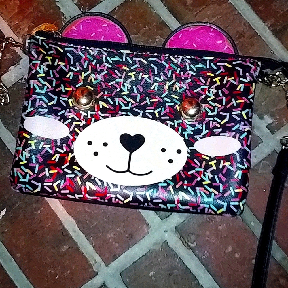 Betsey Johnson Sprinkle Bear Crossbody
